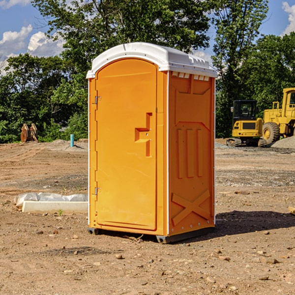 can i customize the exterior of the porta potties with my event logo or branding in West Union Illinois